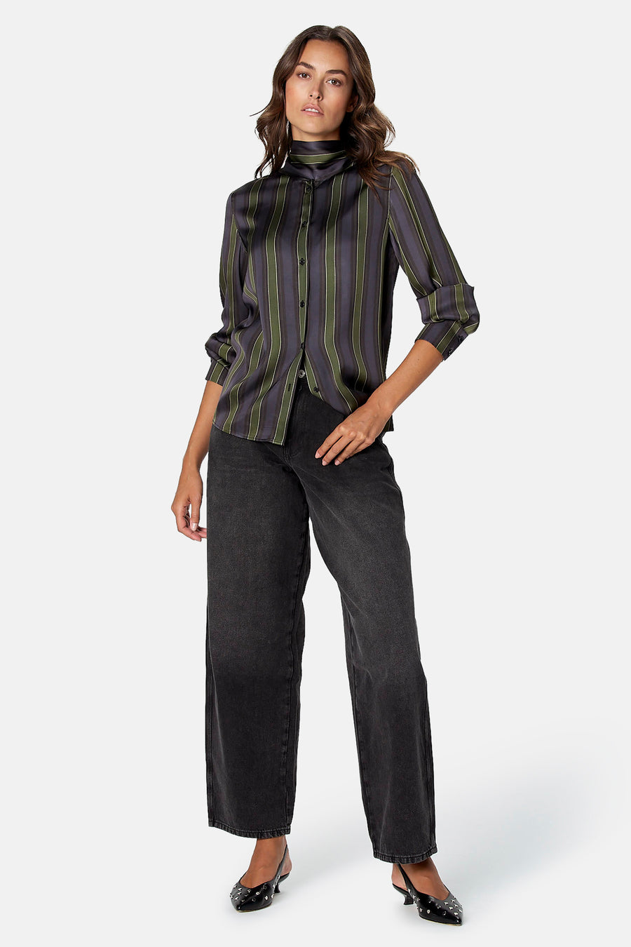 Blouse à manches longues - multicolore