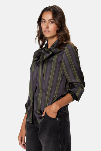Blouse à manches longues - multicolore