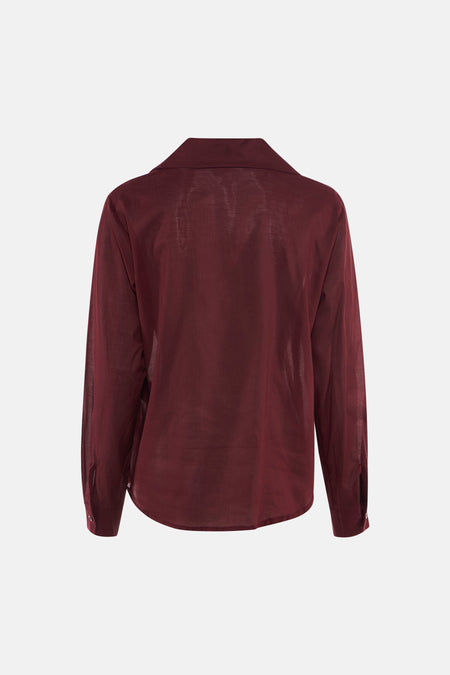 Blouse à manches longues - rouge