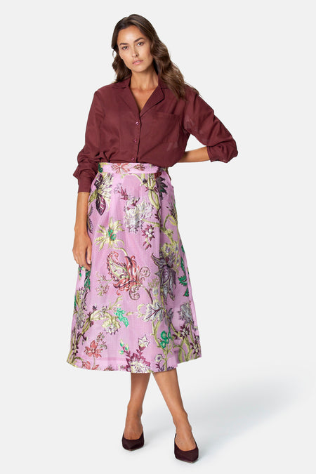Blouse à manches longues - rouge
