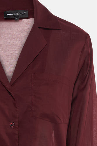 Blouse à manches longues - rouge