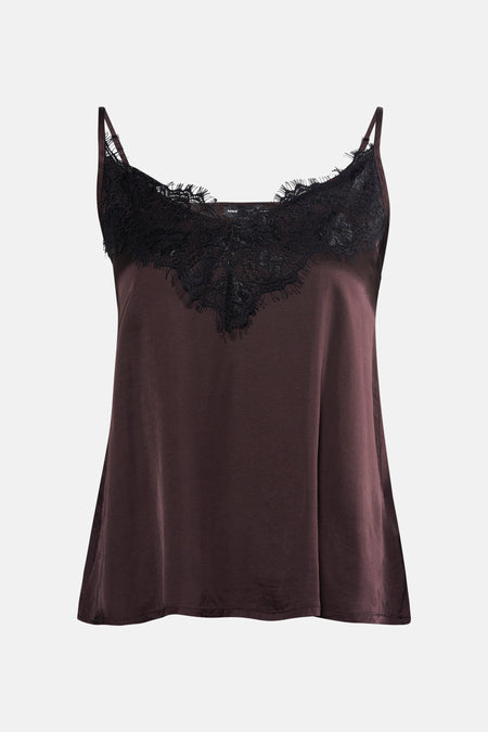 Blouse à manches courtes - brun