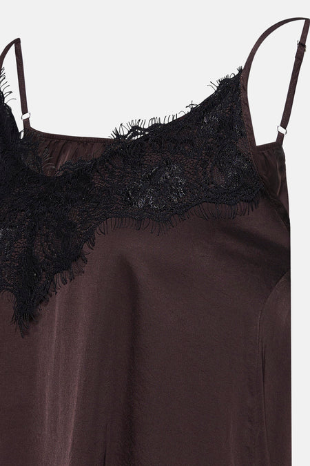 Blouse à manches courtes - brun