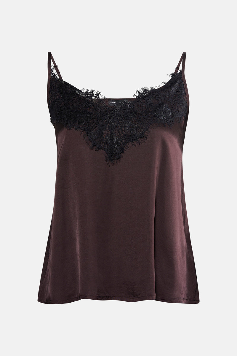 Blouse à manches courtes - brun