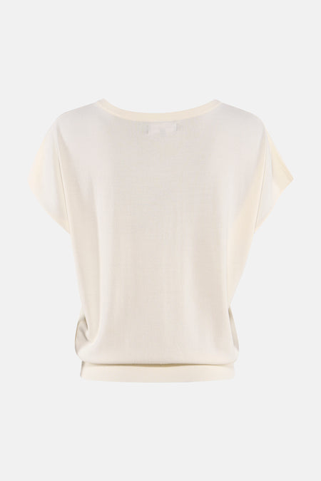 Pull col O - écru