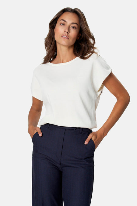 Pull col O - écru