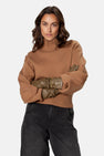 Pull à col roulant - beige