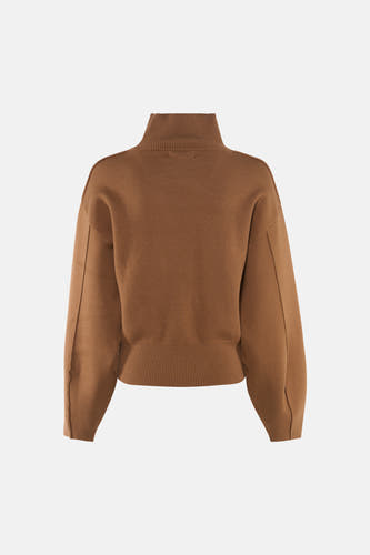 Pull à col roulant - beige