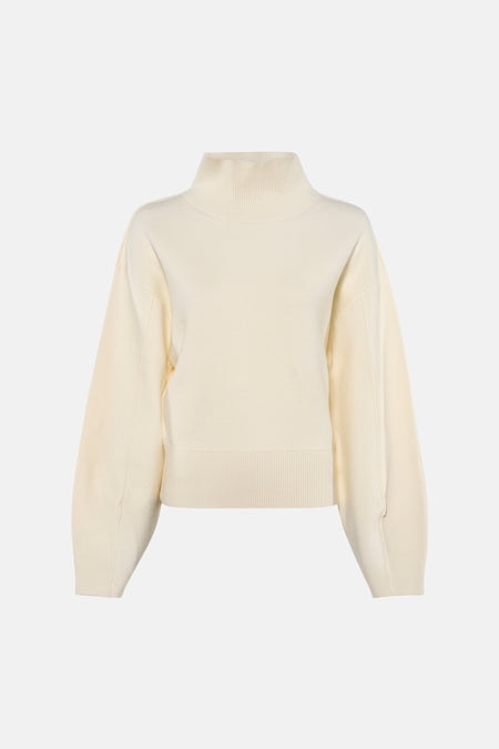 Pull à col roulant - écru