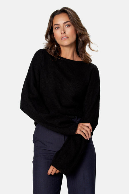 Pull col O - noir