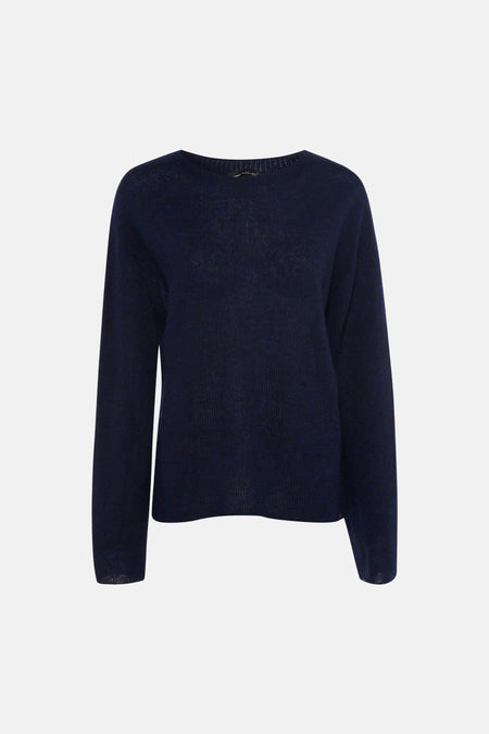 Pull col O - bleu
