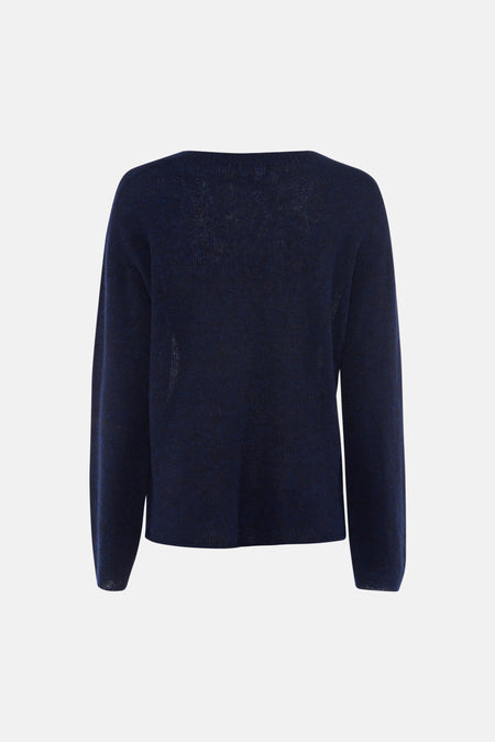 Pull col O - bleu