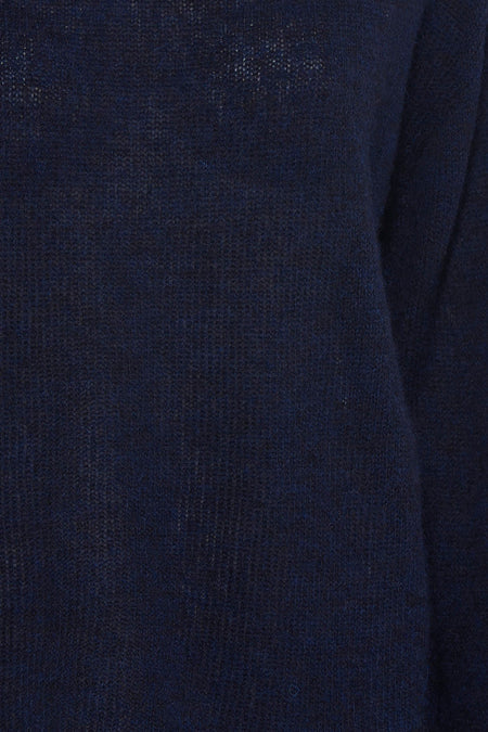 Pull col O - bleu