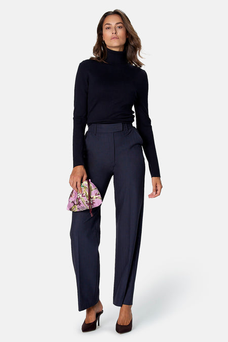 Pull col roulé bleu - Astrid Black Label