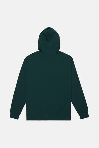 Pull-over vert de capuche DC SHOES, avec des manches longues, vu de derrière.