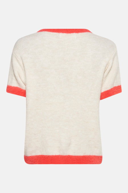 Pull à col en V - Écru