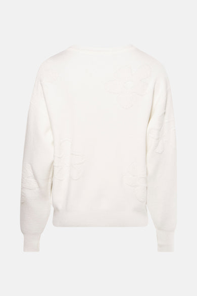 T-shirt blanc avec col rond de HAILYS, à imprimé floral.