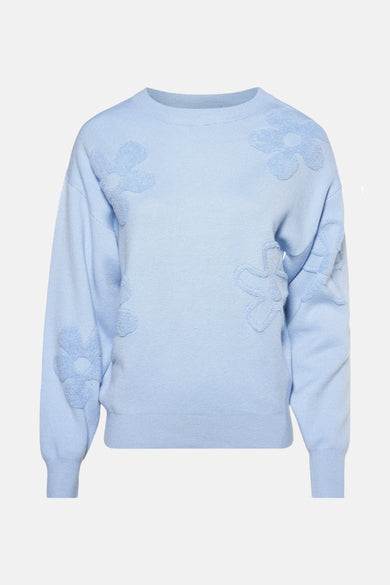 Pull à col rond - bleu