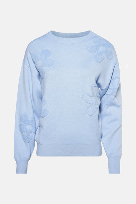 Pull à col rond - bleu