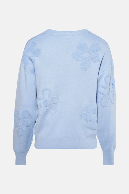 Pull à col rond - bleu