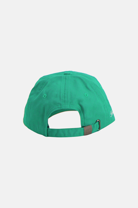Groene katoenen pet van TOMMY JEANS, achterkant met verstelbare metalen gesp.
