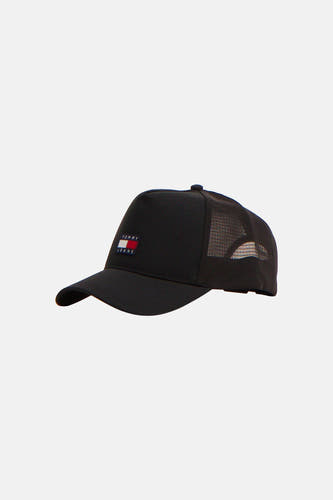 Casquette noire Tommy Jeans avec un dos en maille.