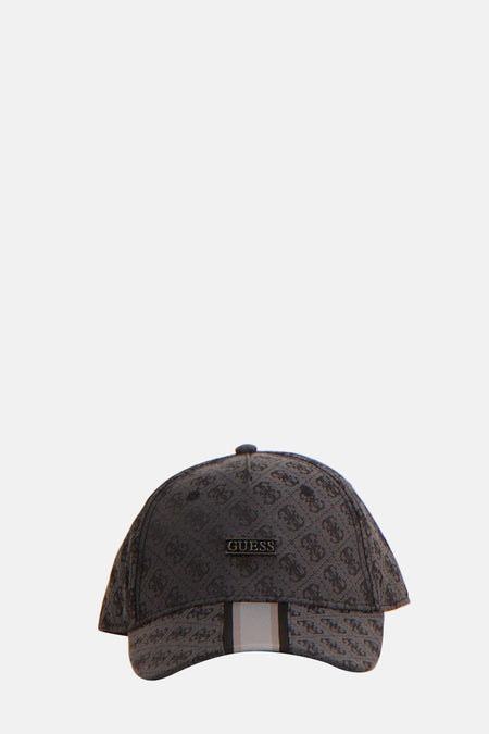 Grijze Guess baseballpet met logo.