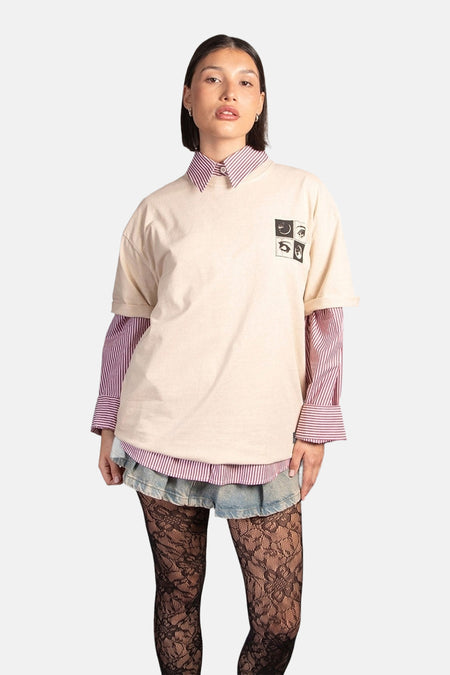 T-shirt à manches courtes - Beige