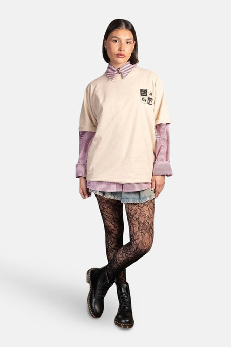 T-shirt à manches courtes - Beige