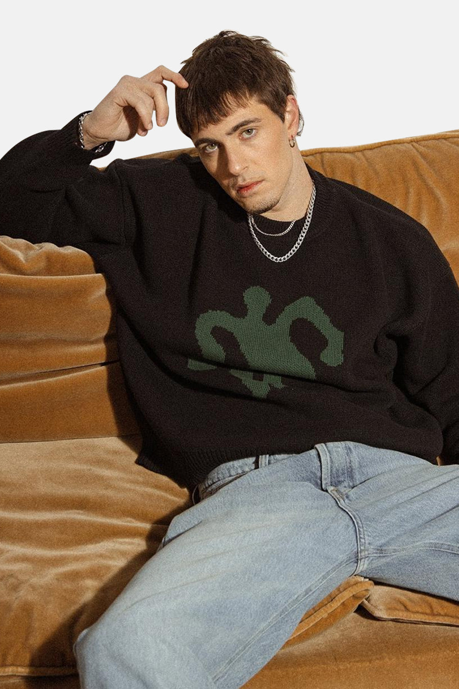 Pull à col rond - noir