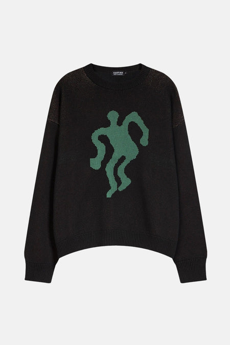 Pull à col rond - noir