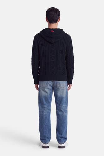 Pull col O - bleu