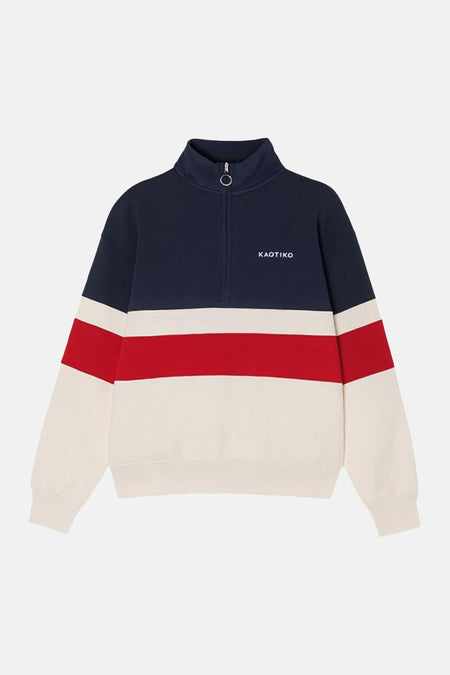 Sweat col O - multicolore