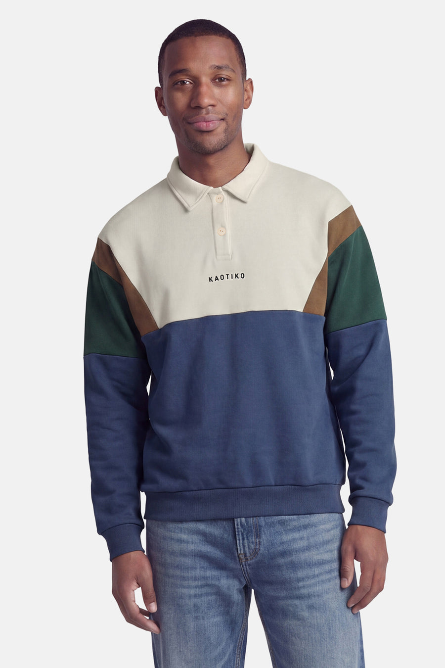 Sweat col O - multicolore