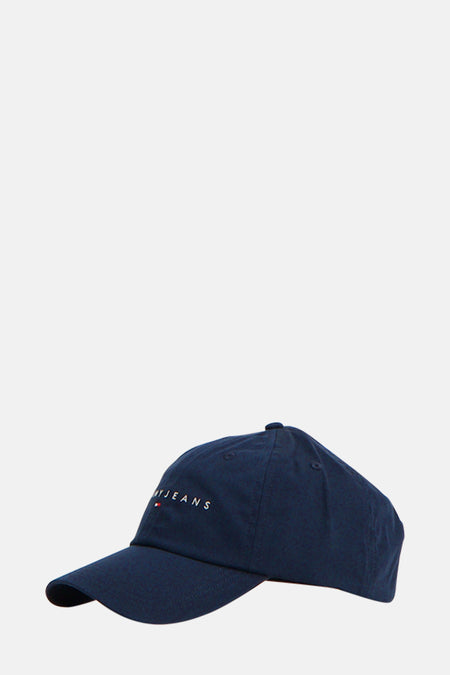 Casquette bleue de Tommy Jeans avec logo brodé sur l'avant.