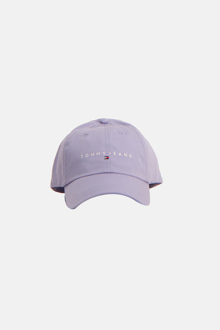 Paarse pet van TOMMY JEANS, met wit logo op de voorkant.