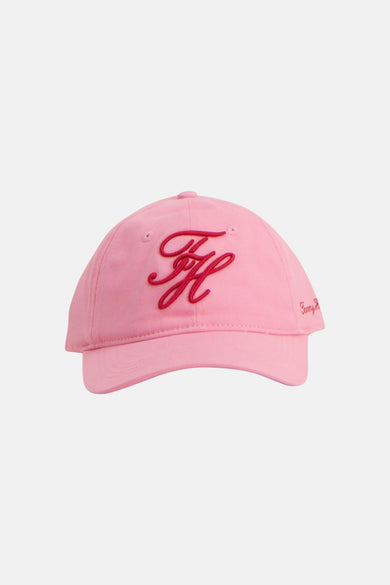 Roze pet van TOMMY JEANS met een geborduurd TH-monogram op de voorkant en een geborduurde 'Tommy J' tekst op de zijkant.
