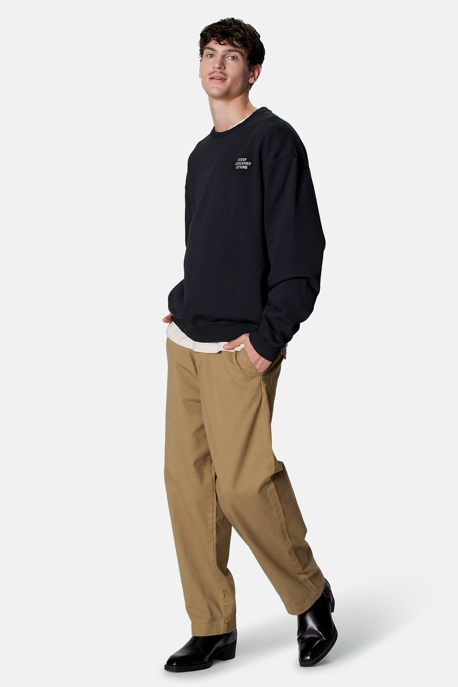 Sweat col O - noir