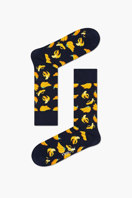 Chaussettes multicolores de Happy Socks® avec un motif de banane remarquable.