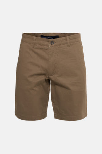 Pantalon de bermuda Bruce & Butler, couleur unie et coupe classique.