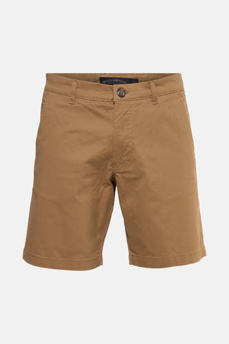 Shorts bruns de Bruce & Butler, droits et à boutons.