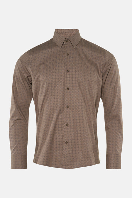 Chemise à manches longues - brun