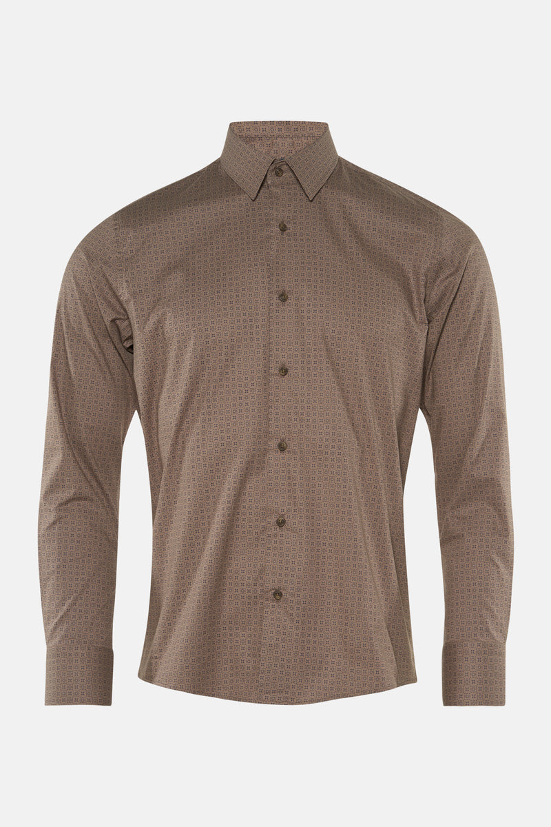 Chemise à manches longues - brun