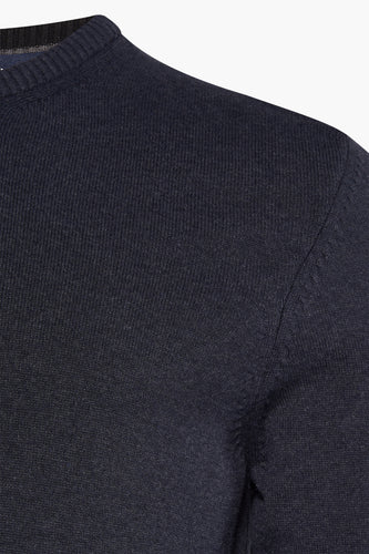 Pull à col rond - bleu - Bruce & Butler