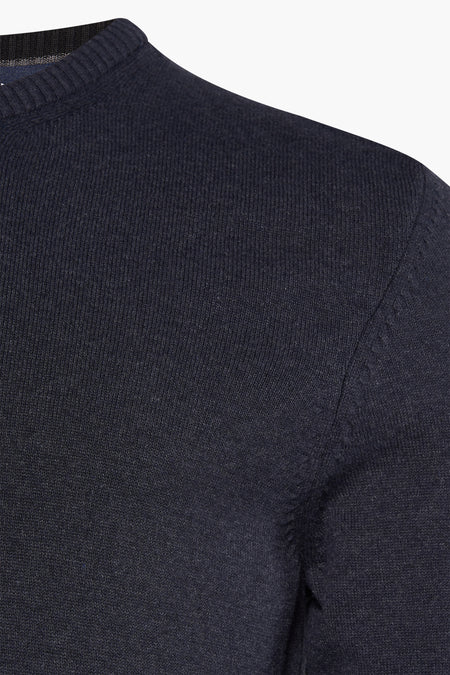 Pull à col rond - bleu