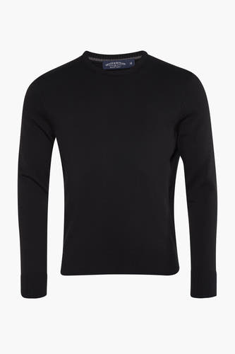 Pull noir avec col rond de Bruce & Butler, uni et tricoté.