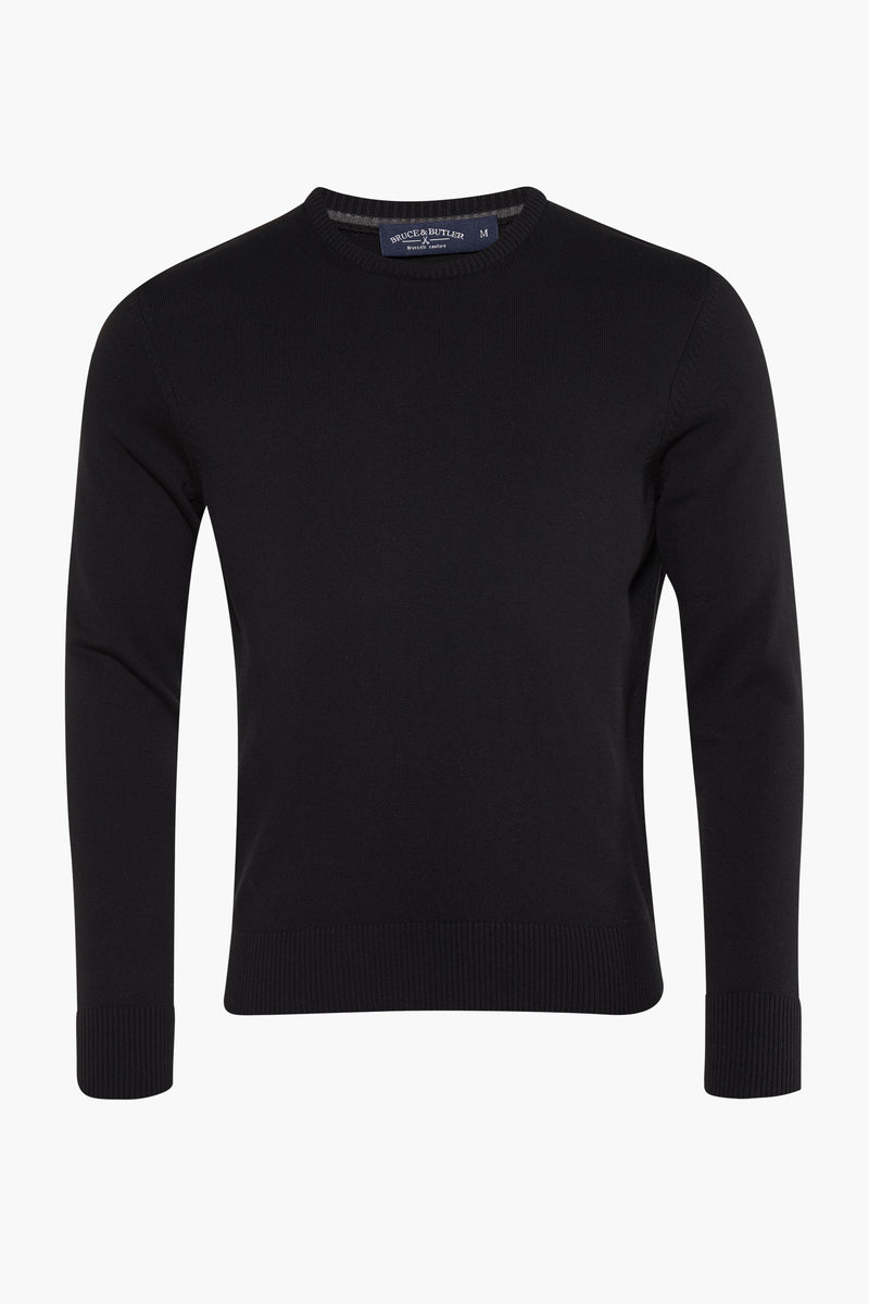 Pull à col rond - noir