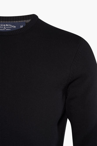 Pull à col rond - noir - Bruce & Butler