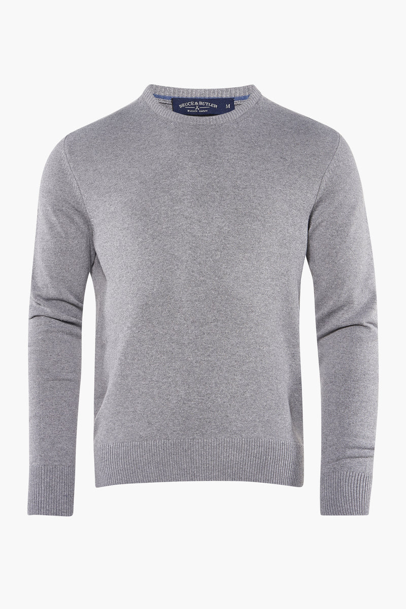 Pull à col rond - gris