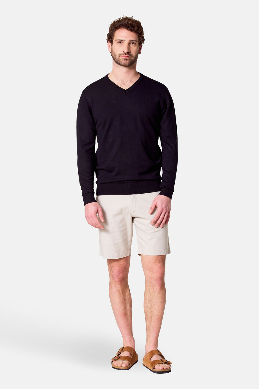 Pull à col en V - noir - Bruce & Butler